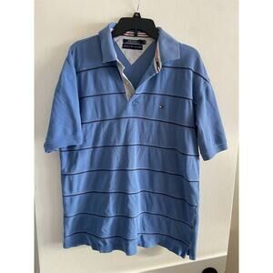 Tommy Hilfiger XL short sleeve polo blue stripe red white blue